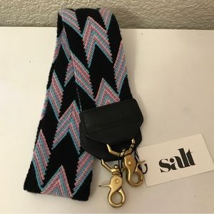 Beautiful SALT Purse Bag Strap in Black Multicolor 41" - LIKE NEW
